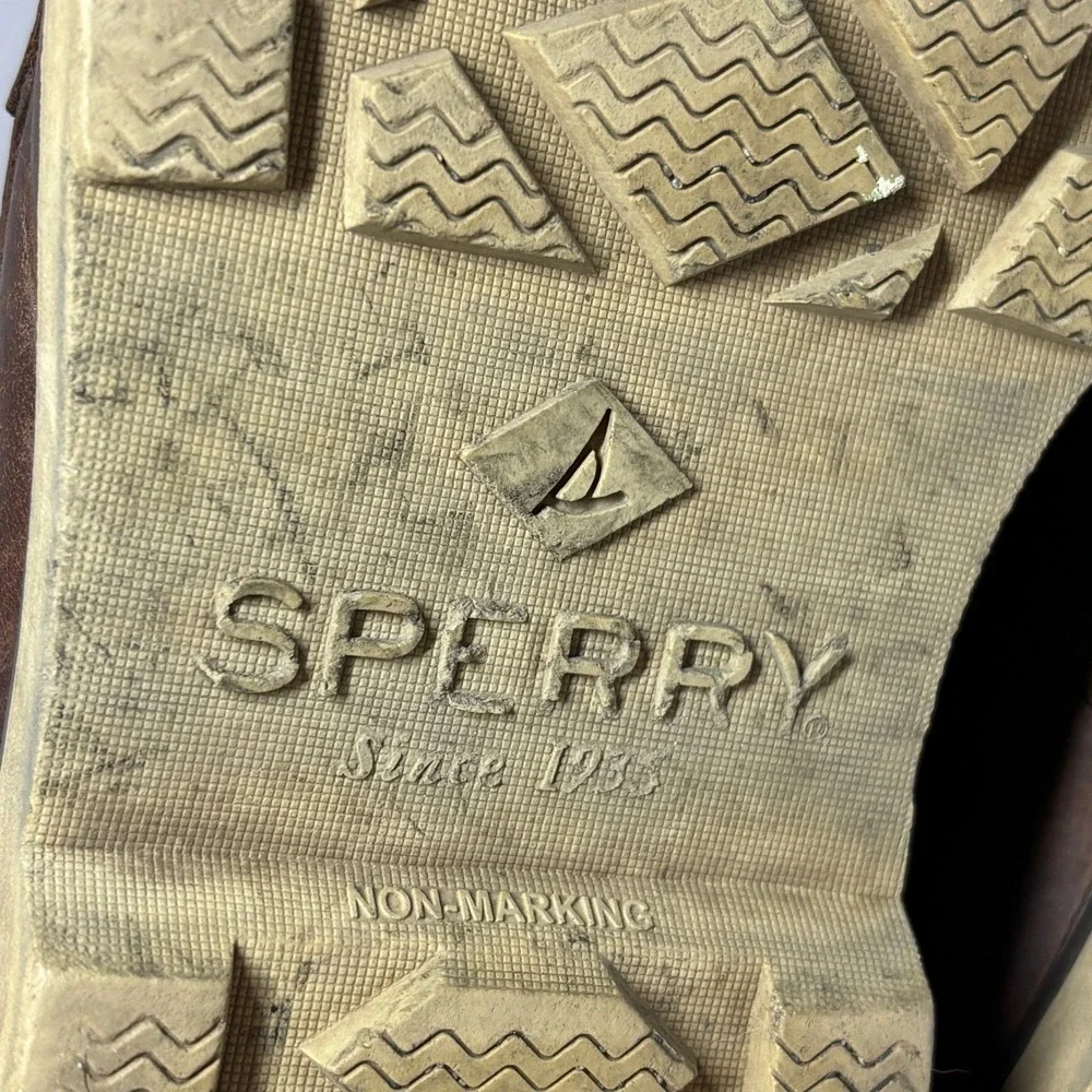 Sperry Men's‎ 11.5 Lug Chukka Boots Waterproof Leather Lace Up Brown Hiking Work